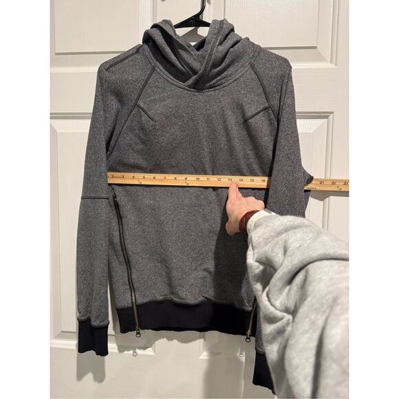 Lululemon Om & Roam Pullover Speckled Black Side Zip Hoodie Sweatshirt Women’s 4 - Picture 8 of 14